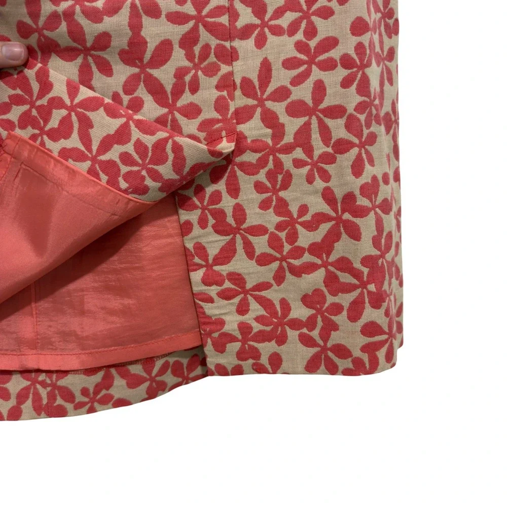 Vintage 2004 J.Crew Floral Pencil‎ Skirt | Preppy Cottagecore Office Wear